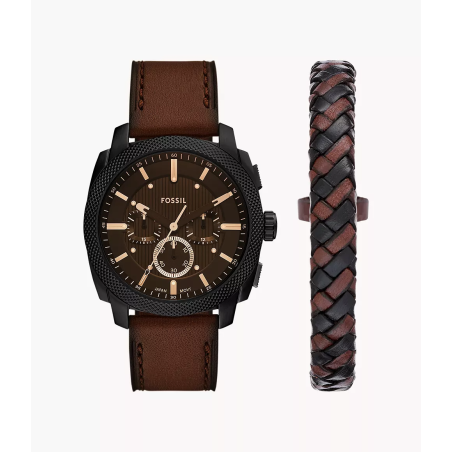 FOSSIL - Montre Homme Machine (Coffret) - Ref FS6102SET