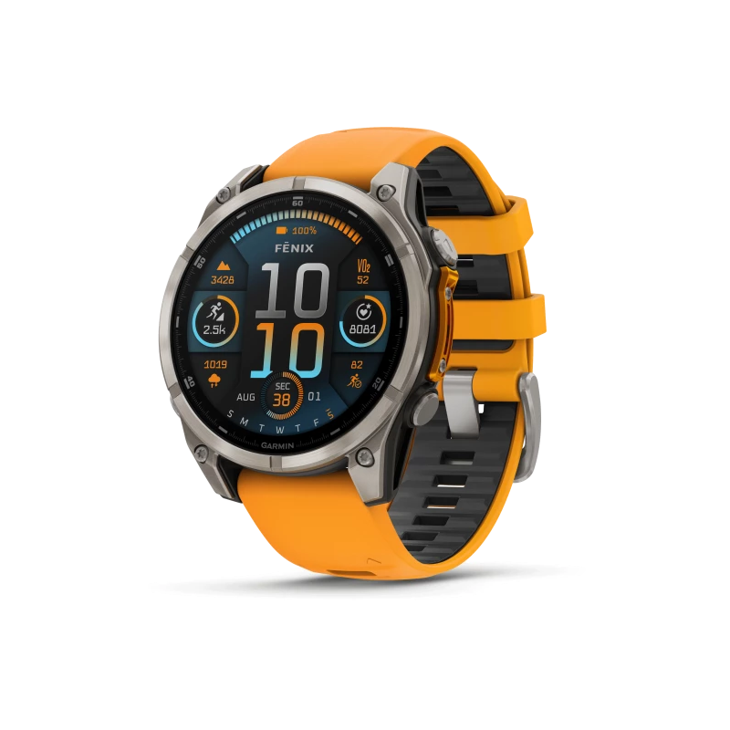 GARMIN - Montre Homme Fenix 8 orange - Ref 010-02904-11