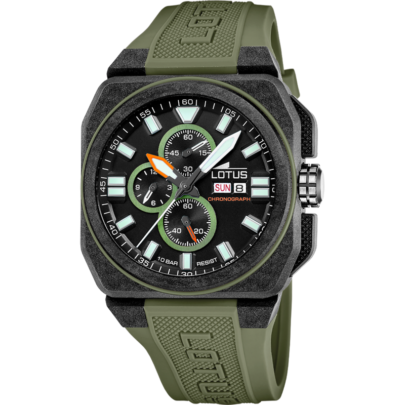 LOTUS - Montre Homme Silicone kaki - Ref 18976/1