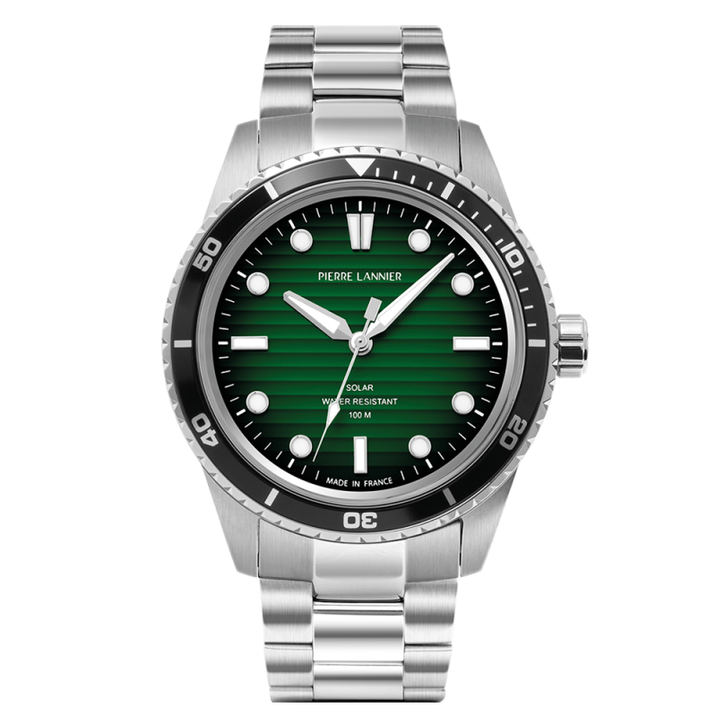 PIERRE LANNIER - Montre Homme Inti vert - Ref 244H171