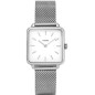Montre Femme CLUSE La Tétragone Brac en Acier Argenté, Cad Blanc - CW0101207003 Montre Femme CLUSE La Tétragone Brac en Acier Argenté, Cad Blanc - CW0101207003